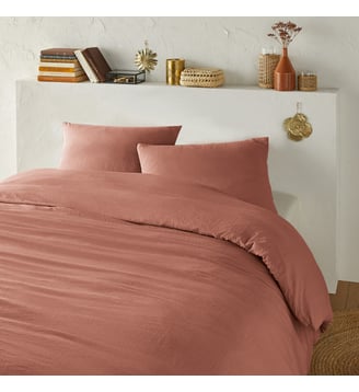Parure de lit microfibre lavée polyester recyclé La Redoute Interieurs