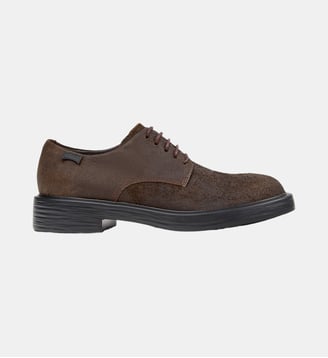 Derbies Dean cuir - Camper - Marron foncé