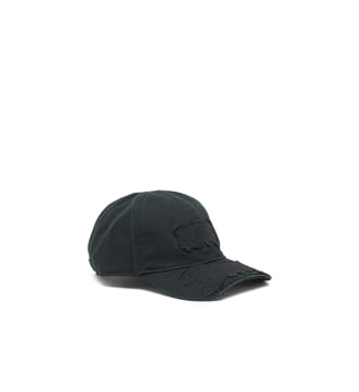 Casquette de baseball avec patchs logo effilés - Diesel - Noir