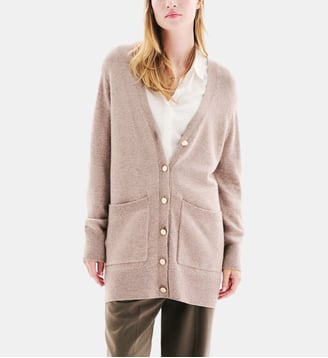 Gilet mronnie - Motif uni - Coupe oversize - Caroll - Marron clair