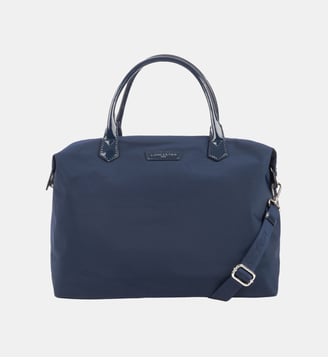 Grand sac cabas main Basic Verni - Lancaster - Bleu