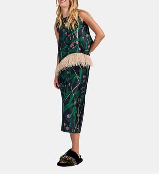Top La Scala (With Feathers) Bamboo Jacquard Black - La DoubleJ - Noir