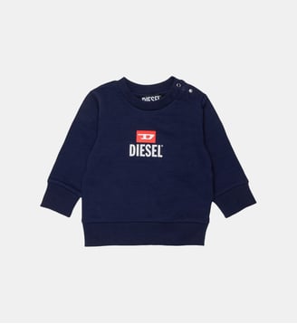 Sweat-shirt à col rond avec logo - Diesel Kids - Bleu