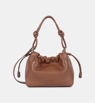 Petit sac besace Lush en cuir - Lancaster - Cognac