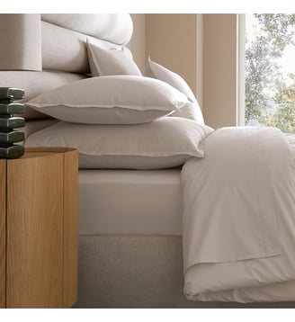 Taie d'oreiller en percale de coton 120 fils AM.PM