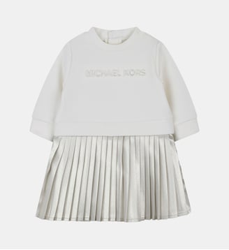 Robe manches longues bi-matières - Michael Kors Kids - Écru doré