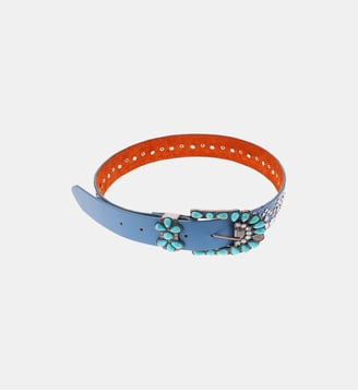 Ceinture unie avec studs et boucle travaillée LAZARO Wild