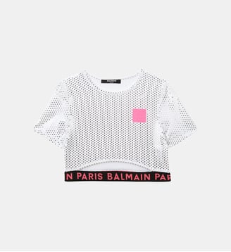 T-shirt métallisé - Balmain - Blanc