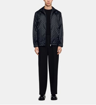 Blouson en nylon Square Cross - Sandro - Dark grey