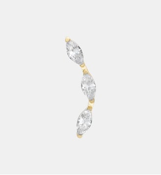 Piercing 7mm titane Féline blanche argent - Nebuleuse Bijoux - Or