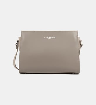 Petit sac trotteur Smooth en cuir - Lancaster - Taupe et galet