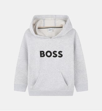 Sweat à capuche - BOSS Kidswear - Gris chine