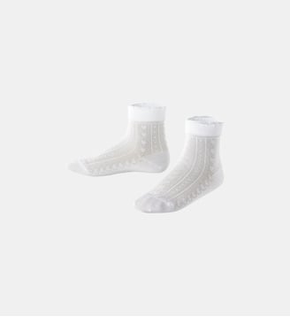 Chaussettes Romantic Net Coton - Falke - Blanc