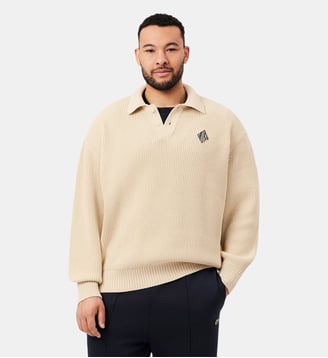 Pull col polo maille perlée badge Lacoste
