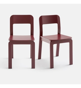 Lot de 2 chaises en bouleau massif teinté La Redoute Interieurs