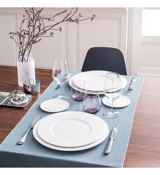 COLLECTION L BLANC Assiette de présentation 32 cm - Degrenne - Blanc