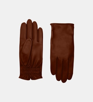 Gants Thomas Homme Cuir Doublés Soie - Agnelle - Whisky