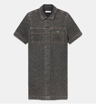 ROBES MANCHES COURTES FEMME ADULTE CHAINE ET TRAME:. - Lacoste - Gris foncé