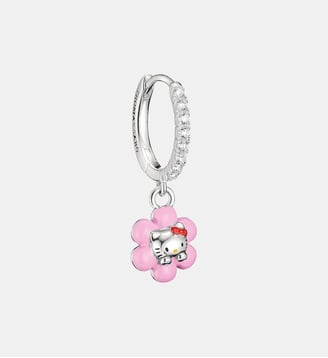 Hello Kitty Créole unique fleur avec zirconia - Thomas Sabo - Argent