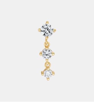 Boucle d'oreille puce pendante Petite Avalanche or - Nebuleuse Bijoux - Or
