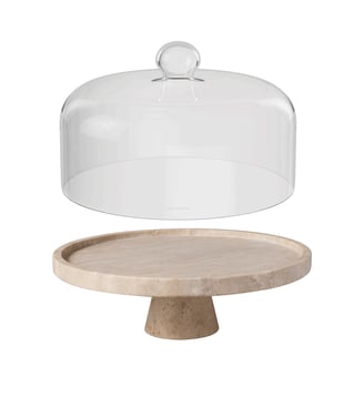 Plat à servir sur pied avec cloche - Villeroy & Boch - Beige