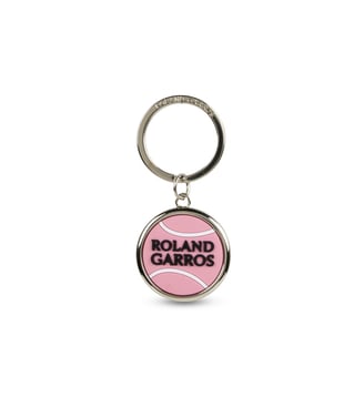 Porte clés balle de tennis en gomme  - rose - Roland-Garros - Orange