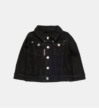 Veste en denim avec logo imprimé - Dsquared2 - Noir