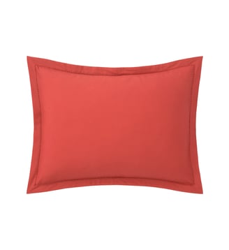 Taie d'oreiller en percale de coton - Desforges - Rouge