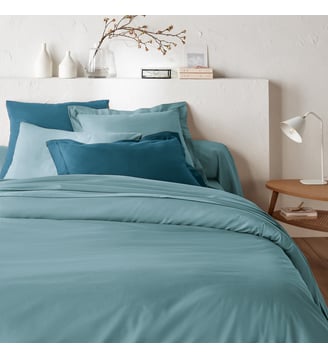 Housse de couette unie en polycoton La Redoute Interieurs