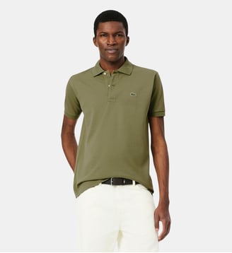 Polo droit coton piqué L.12.12 - Lacoste - Vert kaki