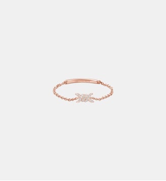 Bague Chaine Barbelé - Djula - Or rose