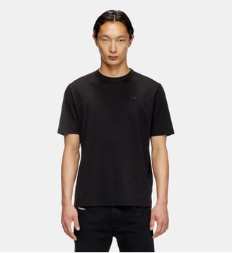 T-shirt avec broderie à logo ton sur ton - Diesel - Noir