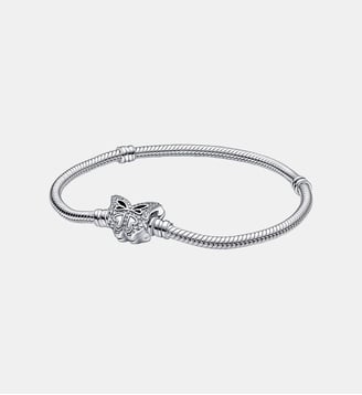 Bracelet Maille Serpent Fermoir Papillon - Pandora - Argenté
