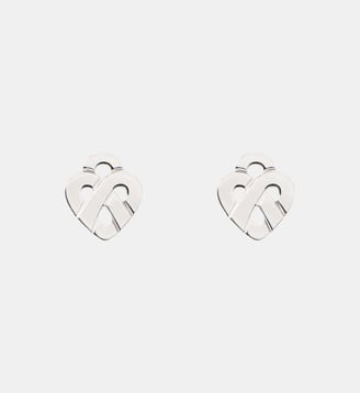 Boucles d'oreilles Cœur Entrelacé - Poiray - Or blanc