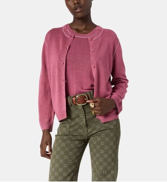 Gilet en lin mélangé - LORYS - Gerard Darel - Bois de rose