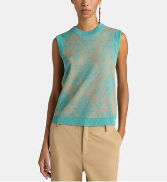 Top veta en jacquard-aigue Momonì