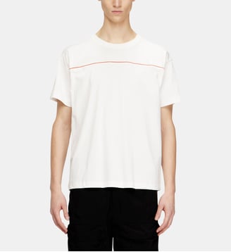 T-shirt avec passepoil contrastant - Diesel - Blanc