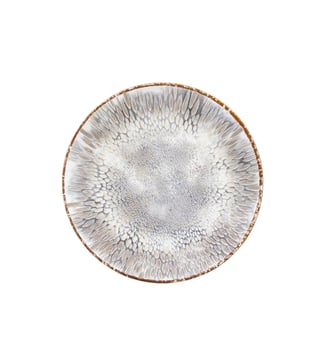 Assiette à dessert forme coupe - Médard de Noblat - Gris texturé