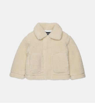 Veste teddy avec logo imprimé - Dsquared2 - Blanc antique