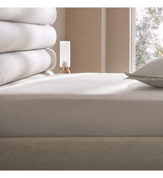 Drap-housse satin de coton 200 fils, bonnet 30 cm AM.PM