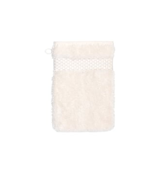 Gant de toilette  en coton modal - Yves Delorme - Nacre