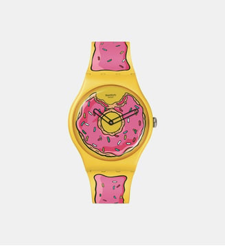 Montre The simpsons Jaune, Rose SO29Z134 - Swatch - Jaune