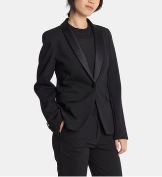 veste Smoking en viscose noir Agnès b.