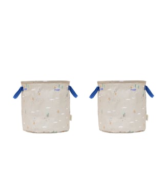 Panier de rangement en polyester Mini - OYOY - Beige