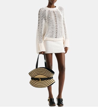 Robe courte en crochet dentelle - Balmain - Blanc