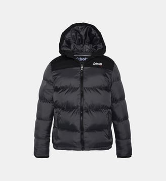 Doudoune matelassée à capuche - Schott - Anthracite