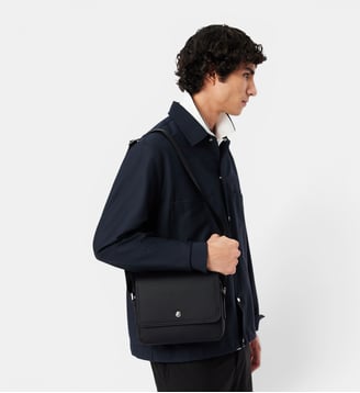 Petit sac messenger Langon Petit Piqué - Lacoste - Noir