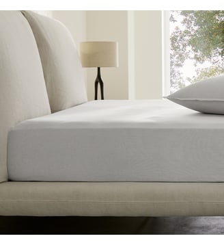Drap-housse en percale lavée, bonnet 30 cm AM.PM