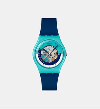 Montre Essentials Blanc, Turquoise SO28L400 - Swatch - Bleu turquoise