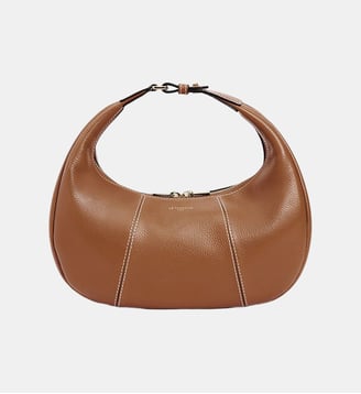 Petit sac hobo Juliette en cuir grainé - Le Tanneur - Camel